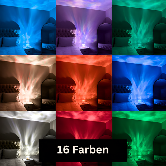RippleRays – Lampe de Nuit Projecteur d'Eau 16 Couleurs
