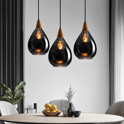 Roland – Lampe Suspendue en Verre Américain