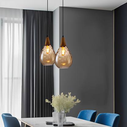 Roland – Lampe Suspendue en Verre Américain