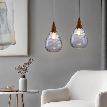 Roland – Lampe Suspendue en Verre Américain