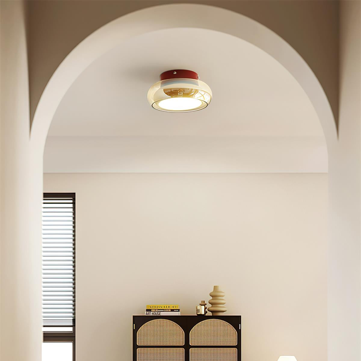 Zendi – Lustre moderne avec abat-jour en verre