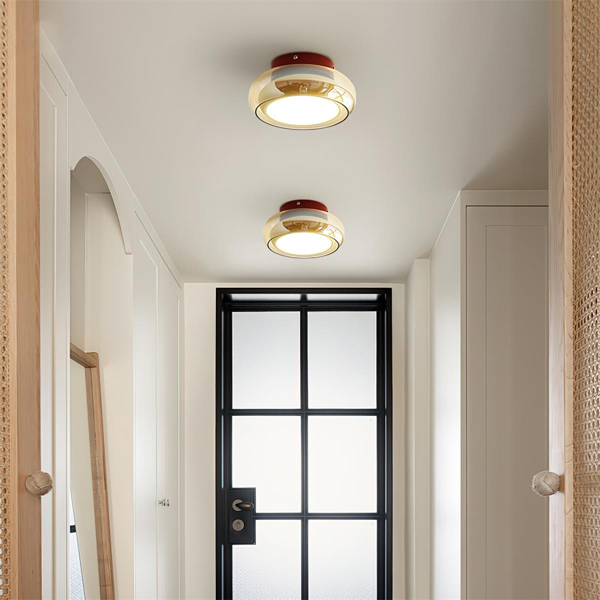 Zendi – Lustre moderne avec abat-jour en verre