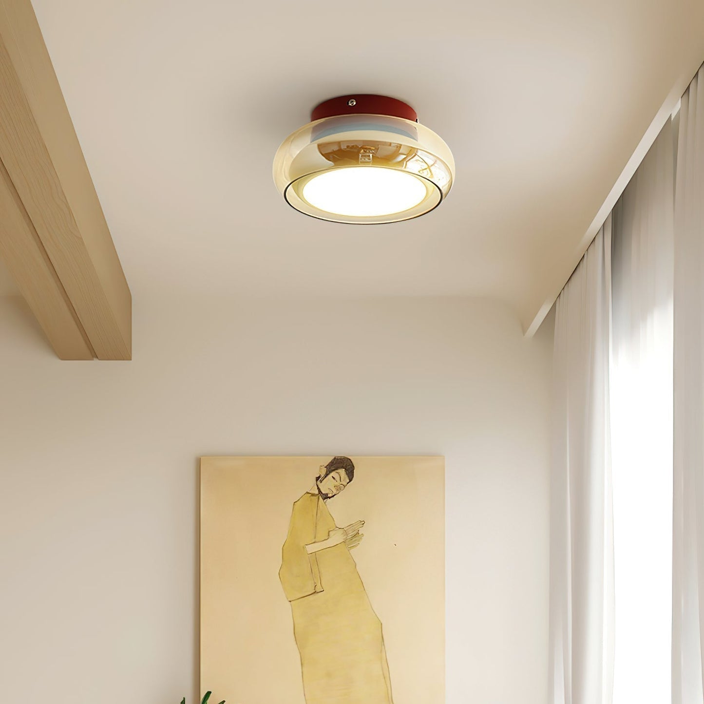 Zendi – Lustre moderne avec abat-jour en verre