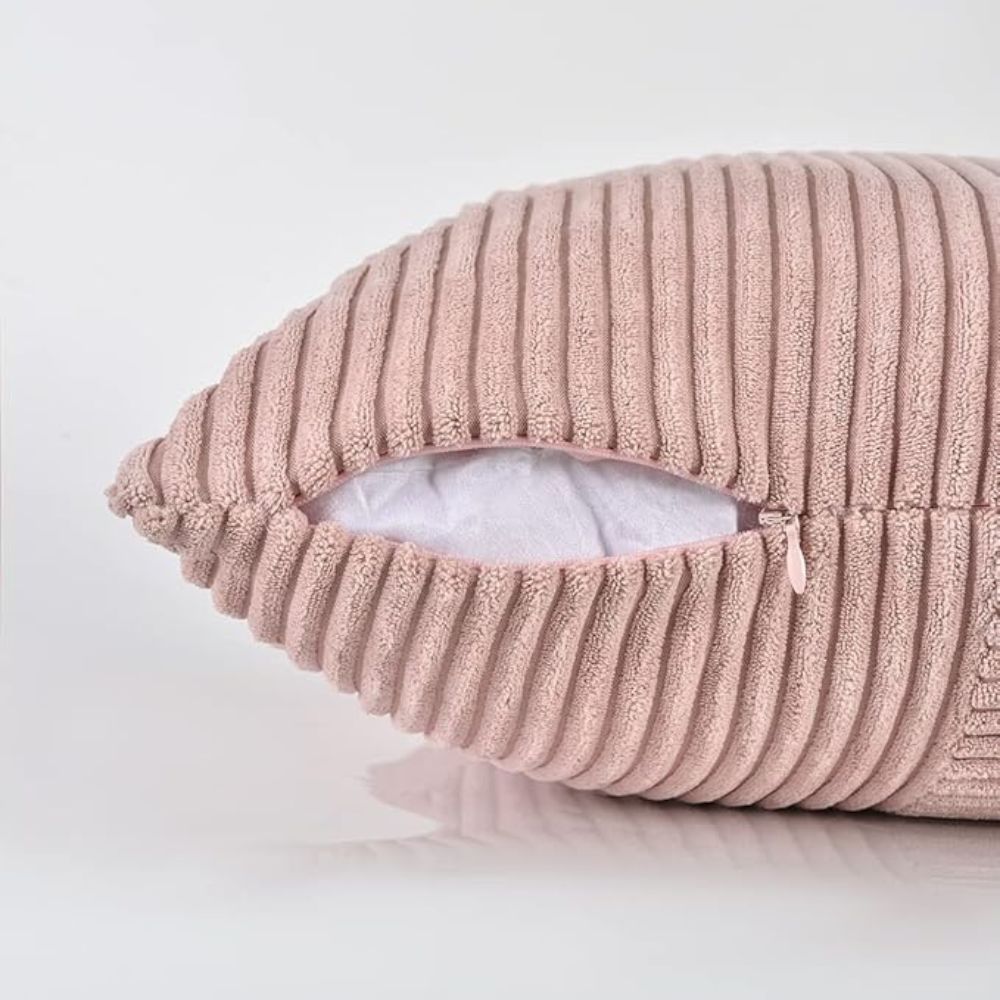 Jasmin – Housse de coussin rustique en velours côtelé