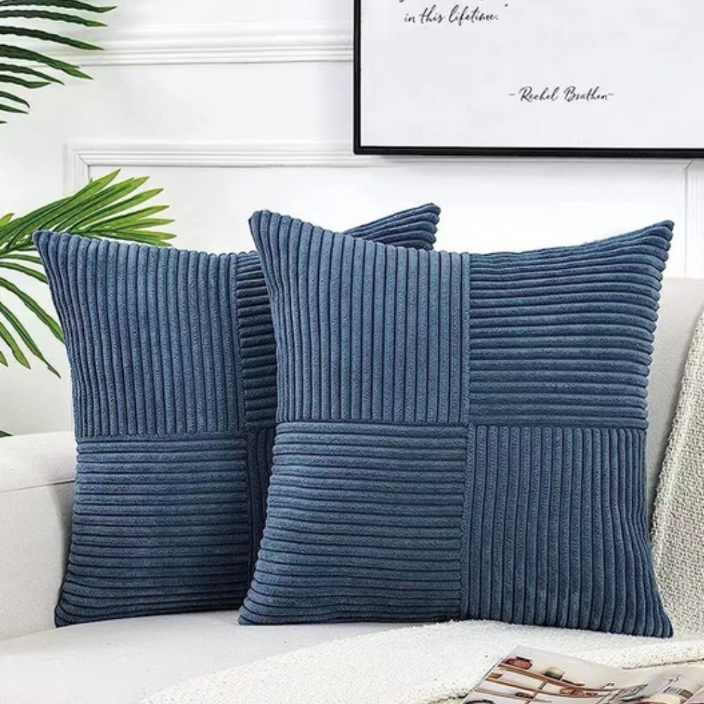 Jasmin – Housse de coussin rustique en velours côtelé