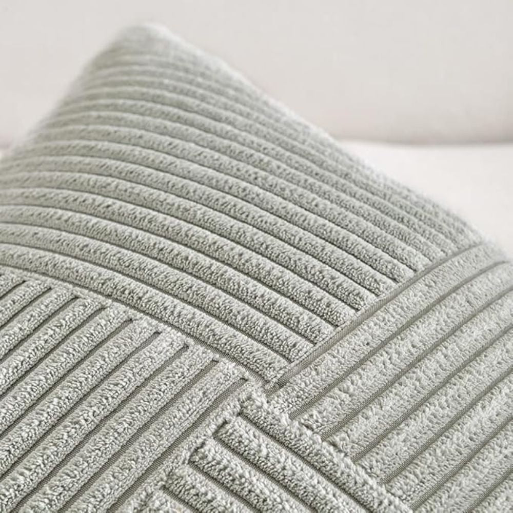 Jasmin – Housse de coussin rustique en velours côtelé