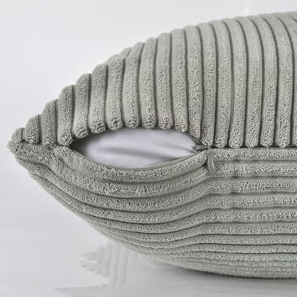 Jasmin – Housse de coussin rustique en velours côtelé