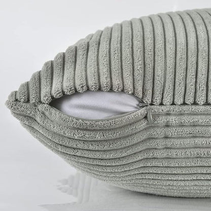 Jasmin – Housse de coussin rustique en velours côtelé