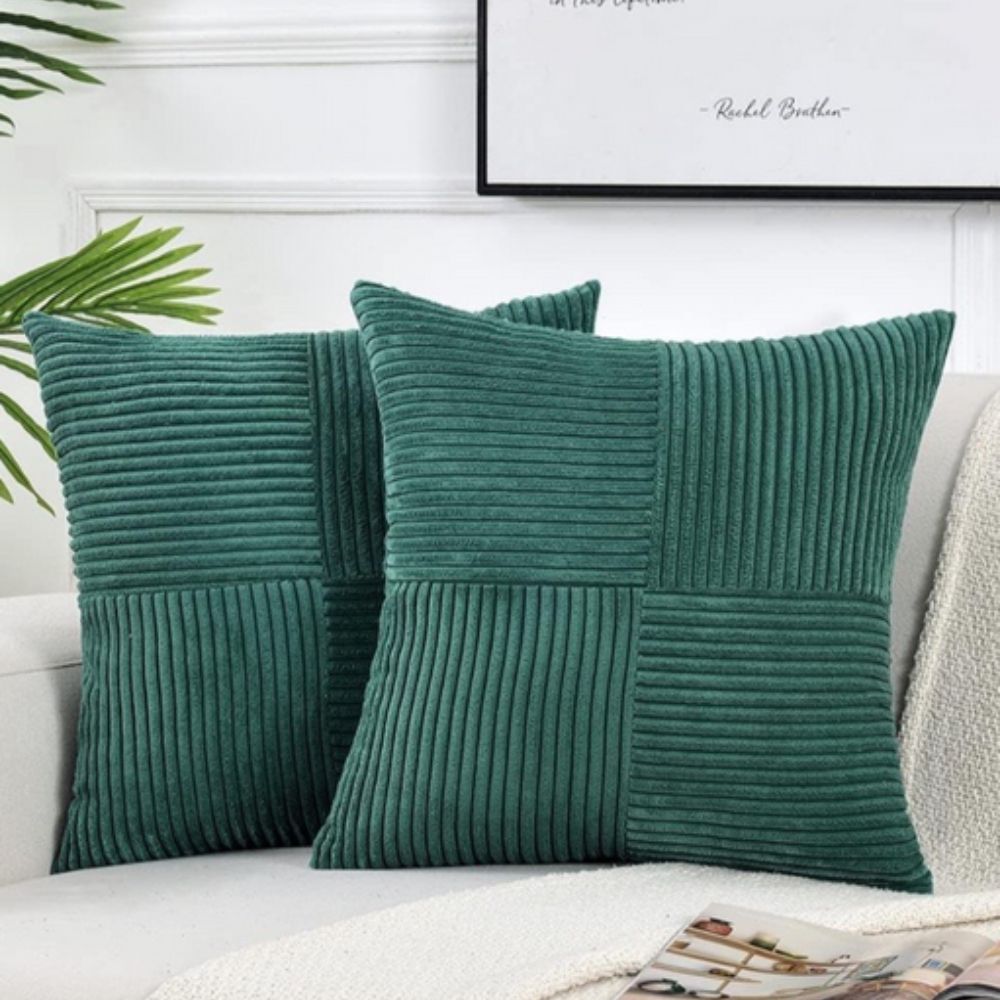 Jasmin – Housse de coussin rustique en velours côtelé