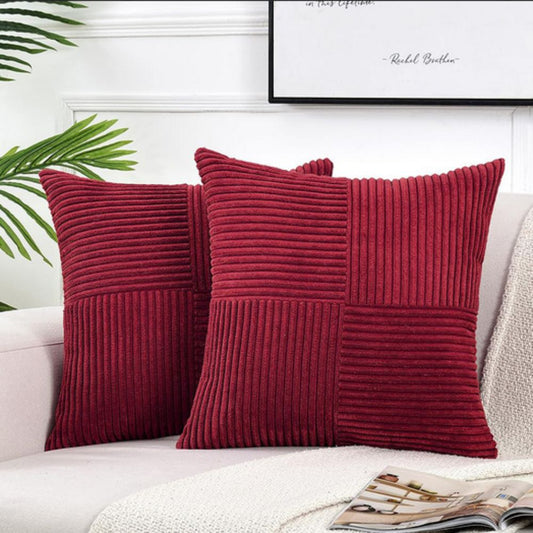 Jasmin – Housse de coussin rustique en velours côtelé