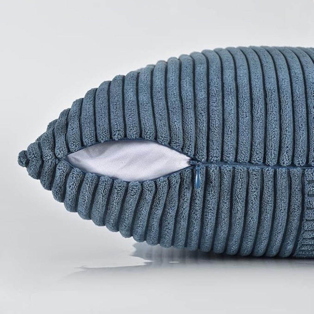 Jasmin – Housse de coussin rustique en velours côtelé