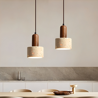 Donna – Lampe Pendule en Marbre Jaune