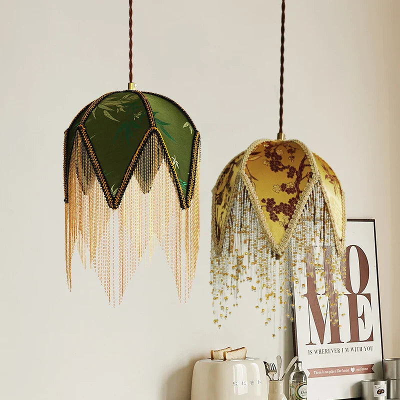 Cely – Lustre en Tissu Français Rétro