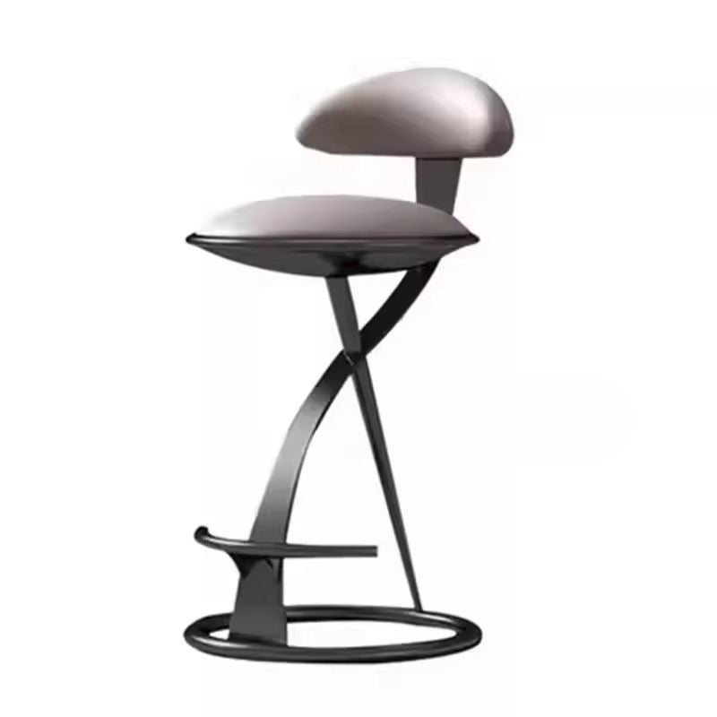 Piolo – Tabouret de bar moderne en cuir et métal