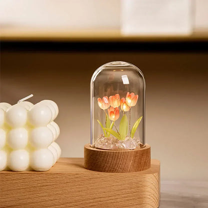 Florina – Lampe Tulipe LED Fabriquée à la Main avec Port USB