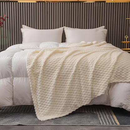 Bianca – Couverture en flanelle multifonctionnelle uni