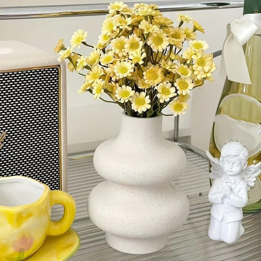 Aure – Vase ronde abstraite en porcelaine