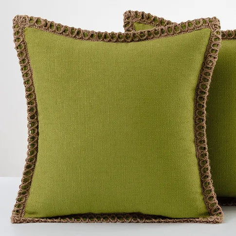 Hempra – Housse de coussin avec détail en corde de chanvre