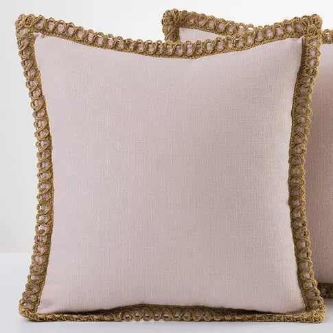 Hempra – Housse de coussin avec détail en corde de chanvre