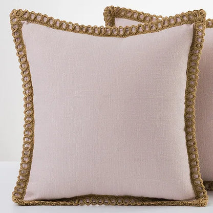 Hempra – Housse de coussin avec détail en corde de chanvre