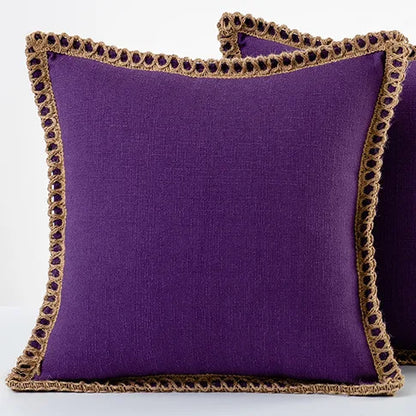 Hempra – Housse de coussin avec détail en corde de chanvre