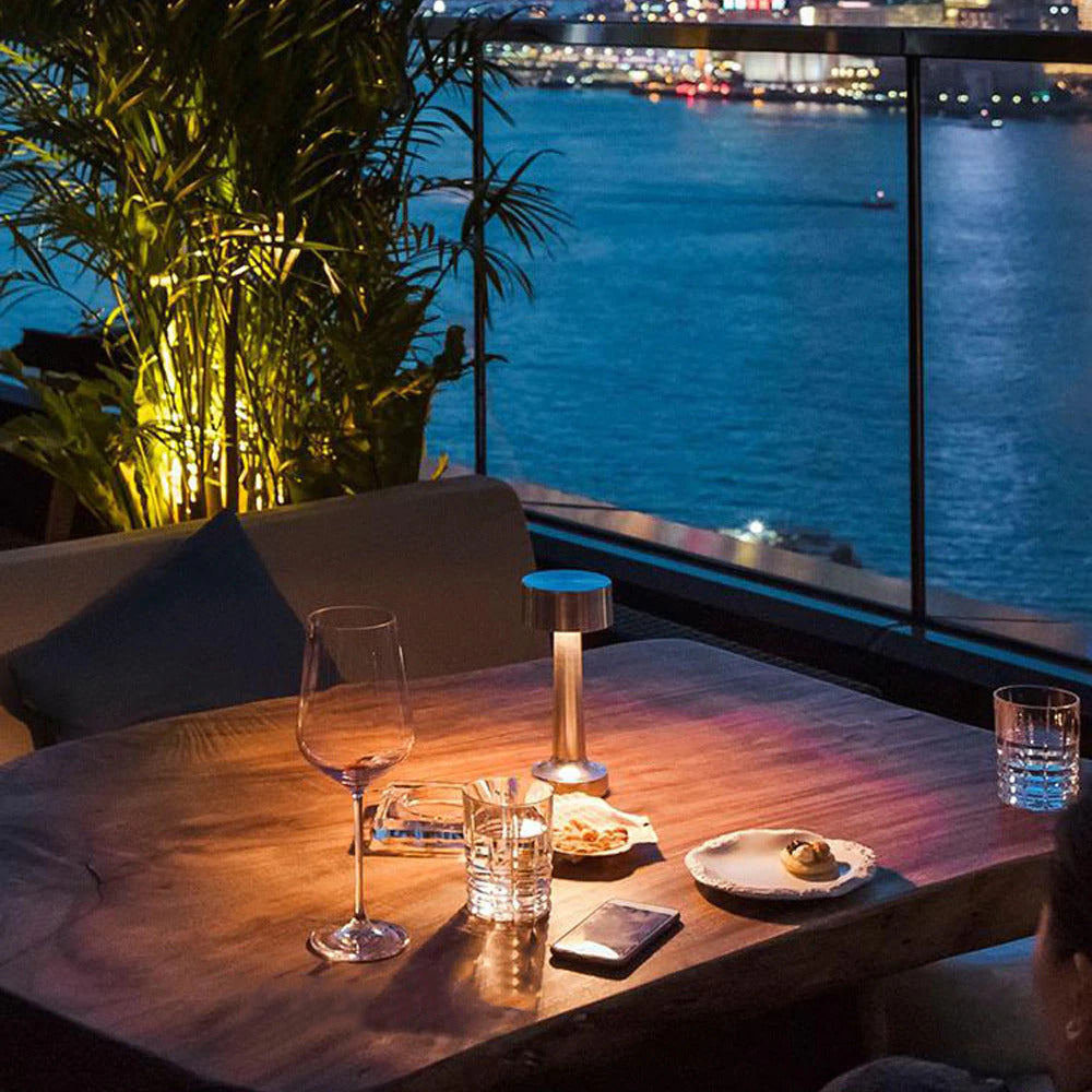 Ayura - Lampe de table LED moderne en forme d'haltère