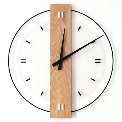 Horloge murale en bois avec tic-tac silencieux