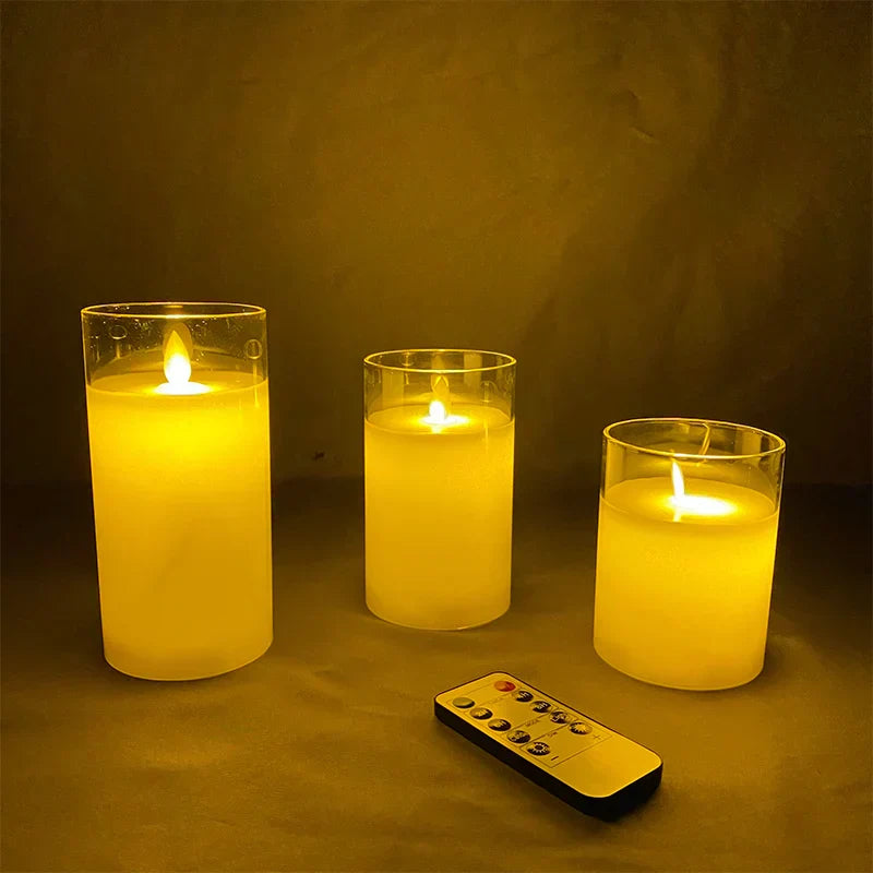 Nadia – Ensemble de 3 bougies LED sans fumée