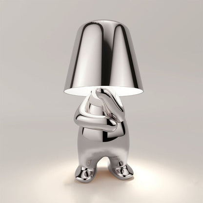 Kaori – Statue Penseur Dorée Lampe de Table