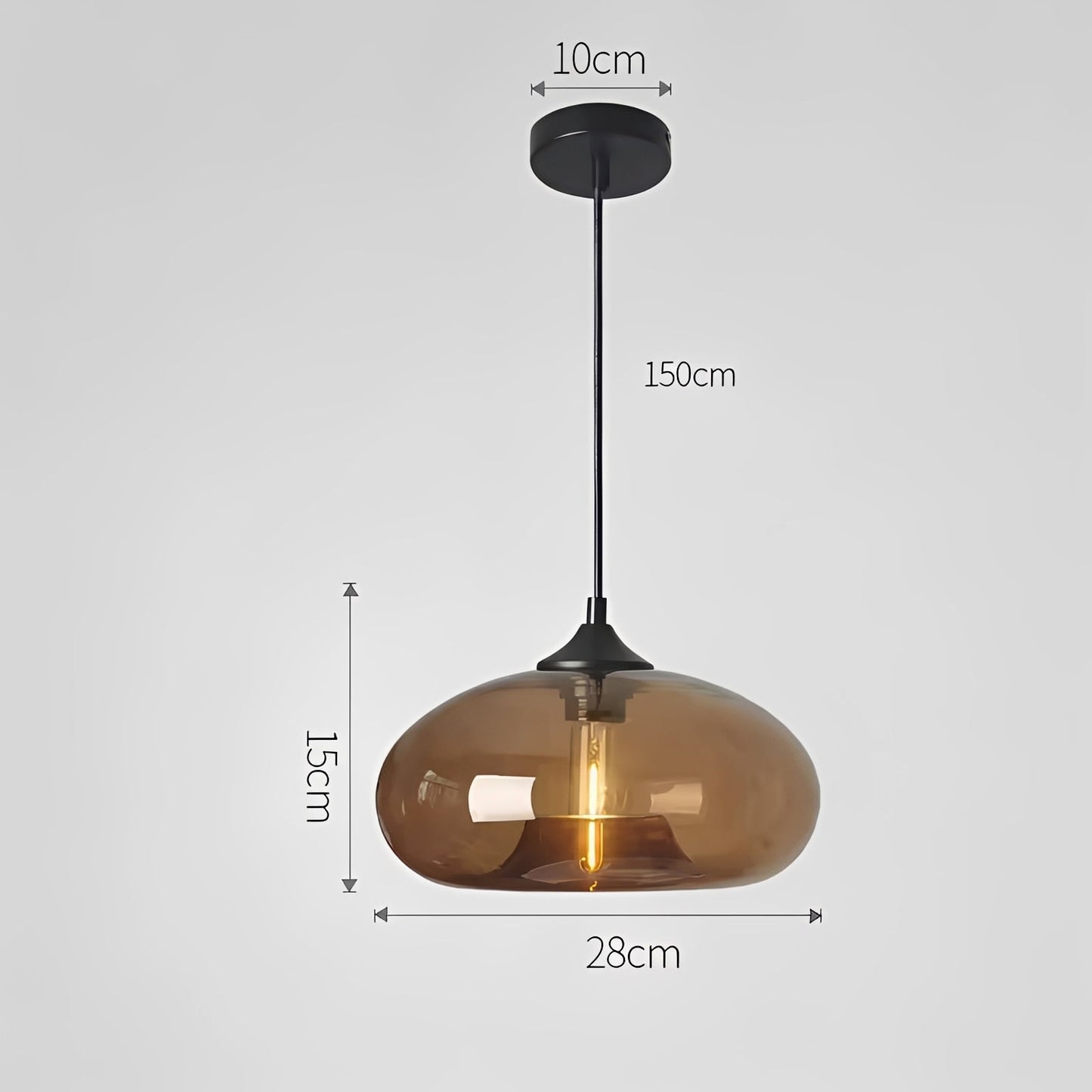 Greta – Suspension en verre inspirée vintage