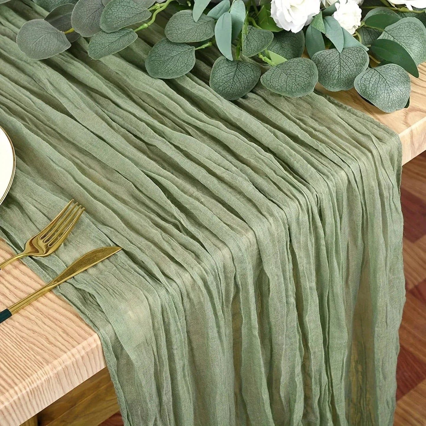 Raya – Voile-Chambray Tischläufer