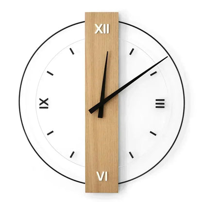Horloge murale en bois avec tic-tac silencieux