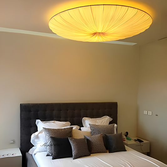 Yumi – Lampe Pendante en Tissu Minimaliste Japonais