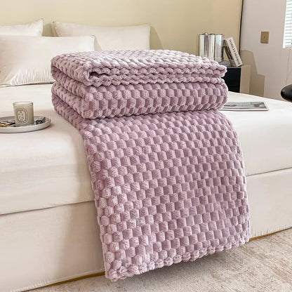 Bianca – Couverture en flanelle multifonctionnelle uni