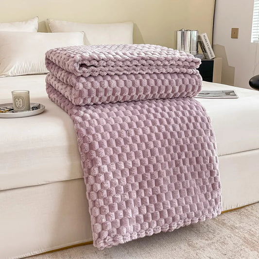 Bianca – Couverture en flanelle multifonctionnelle uni