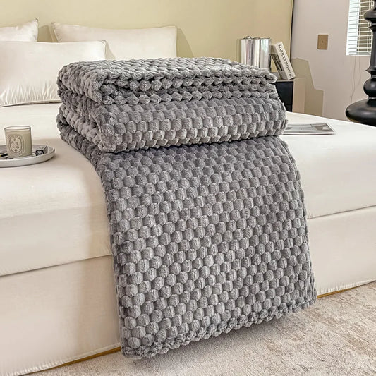 Bianca – Couverture en flanelle multifonctionnelle uni