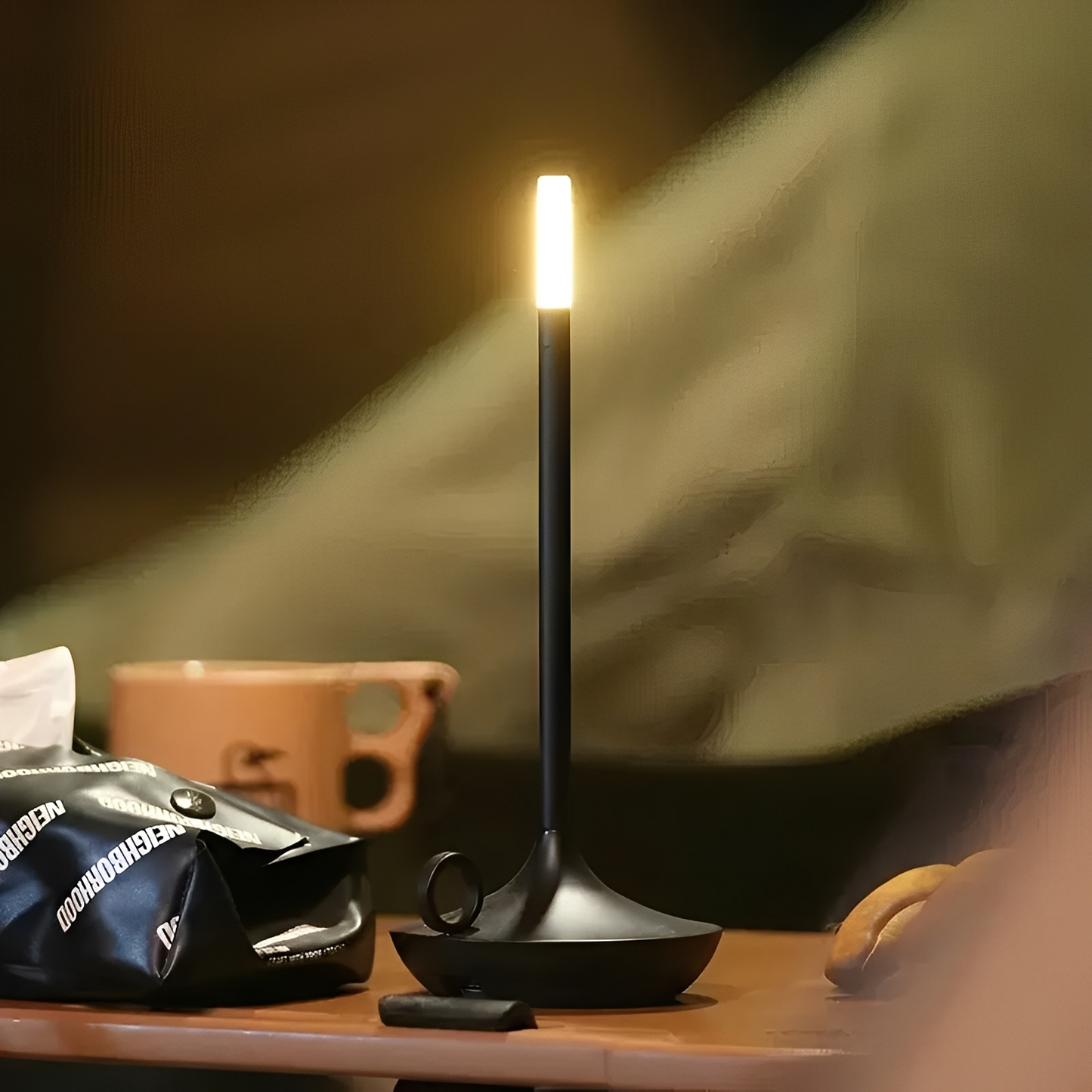 Marcelline – Lampe de Table Rétro Portable avec Effet de Lumière de Bougie