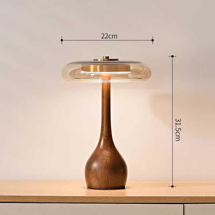 Kina – Lampe de chevet en bois naturel