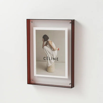 Cadre photo en acrylique transparent – Effet flottant moderne