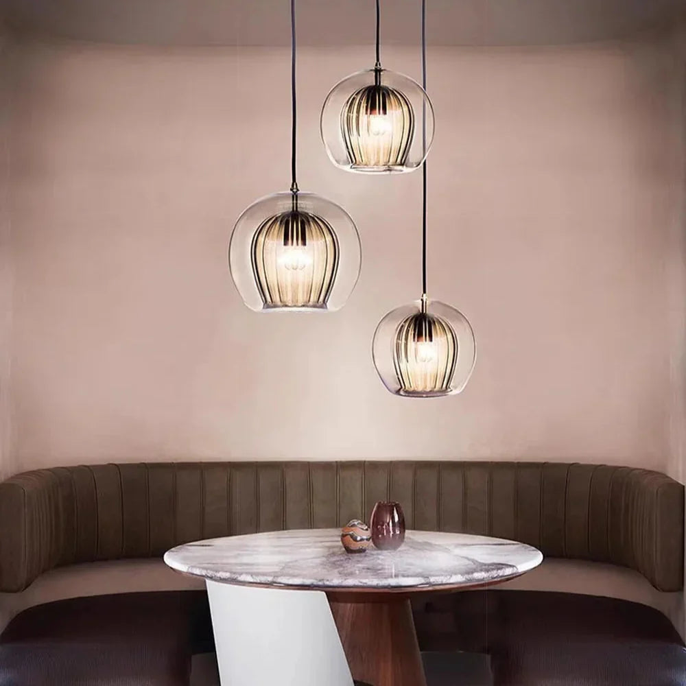 Alyna – Lampe suspendue en verre minimaliste