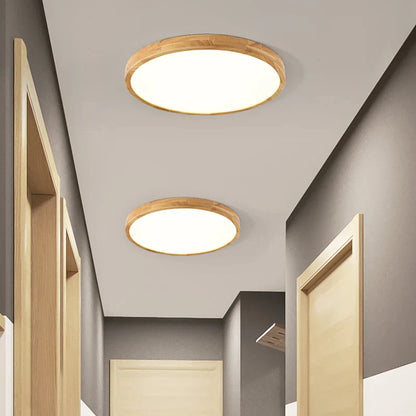 Elion – Plafonnier LED en bois moderne