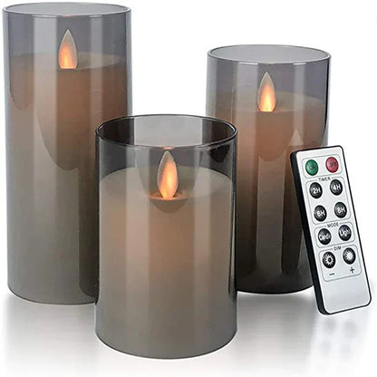 Nadia – Ensemble de 3 bougies LED sans fumée