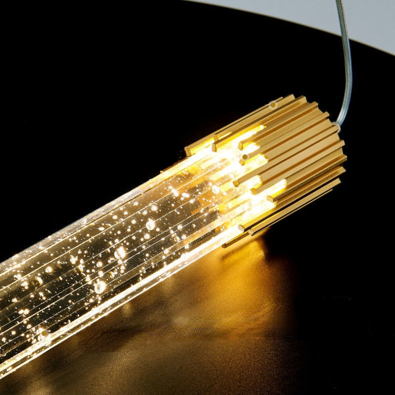 Yukari – Suspension à barre LED en cristal