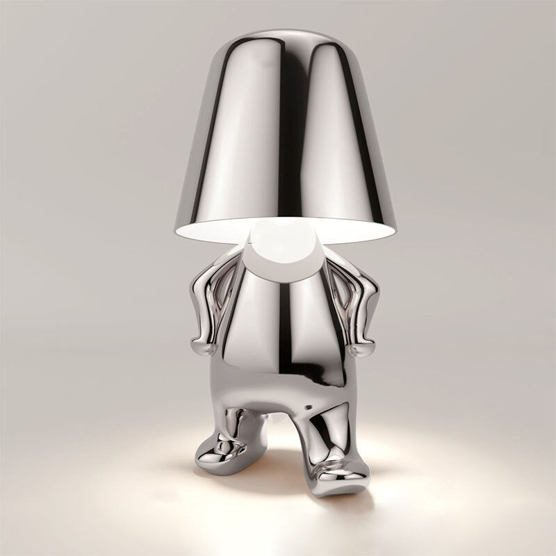 Kaori – Statue Penseur Dorée Lampe de Table