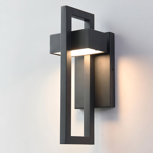 Maxell – Applique murale extérieure noire moderne