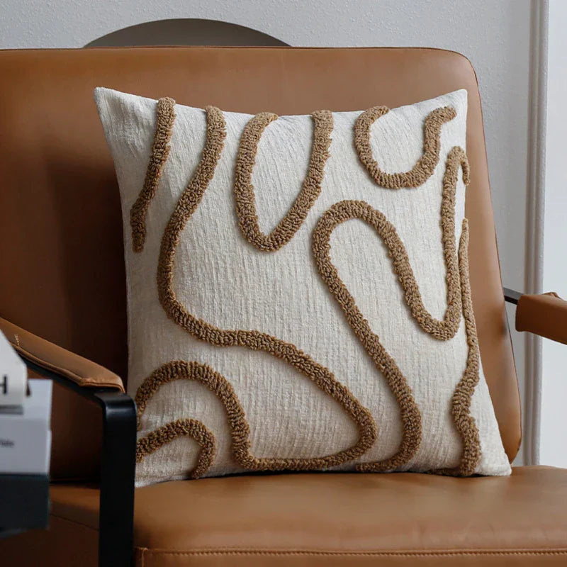 Sabella – Coussin Déco en Chenille Boho
