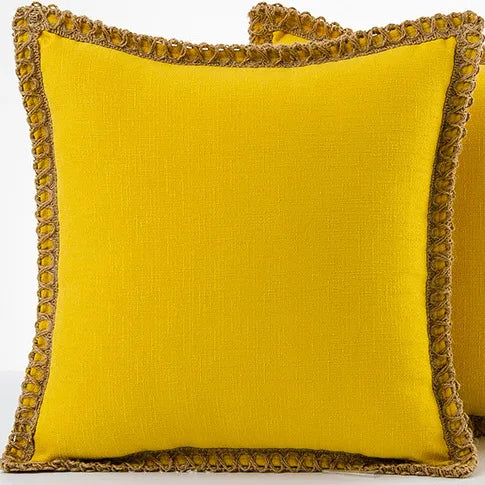 Hempra – Housse de coussin avec détail en corde de chanvre