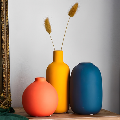 Clara – Style Nordique Vase en Céramique Blanche