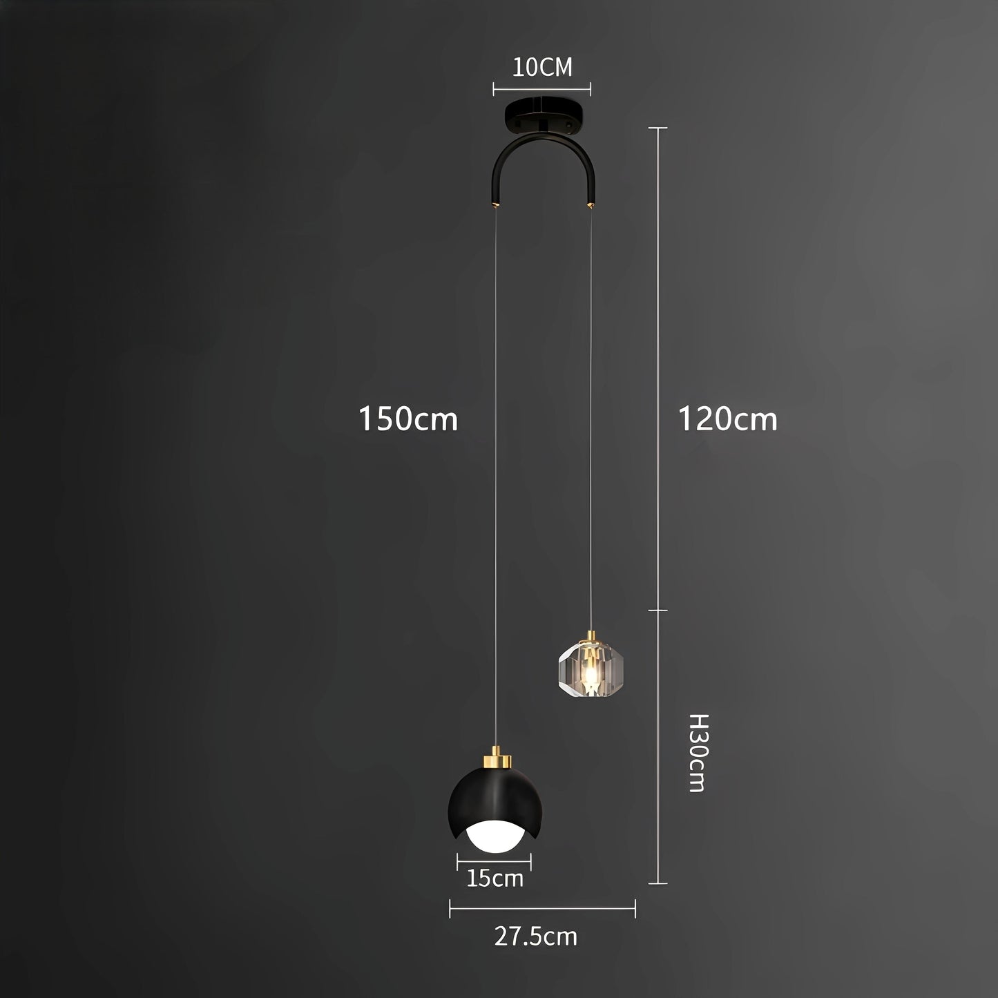 Boman – Lampe suspendue en cristal