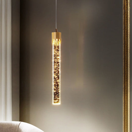 Yukari – Suspension à barre LED en cristal